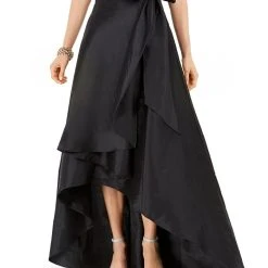 Adrianna Papell Satin High-Low Skirt