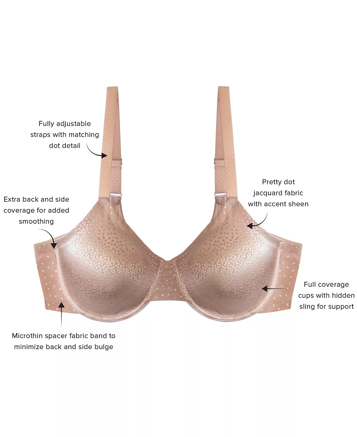 Wacoal Men's Back Appeal Underwire Bra 855303 - Image 9