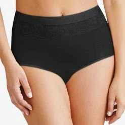 Bali Women's Beautifully Confident Brief Period Underwear With Light Leak Protection DFLLB1