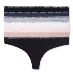 Calvin Klein Women's Signature Cotton 5-Pack Thong Underwear