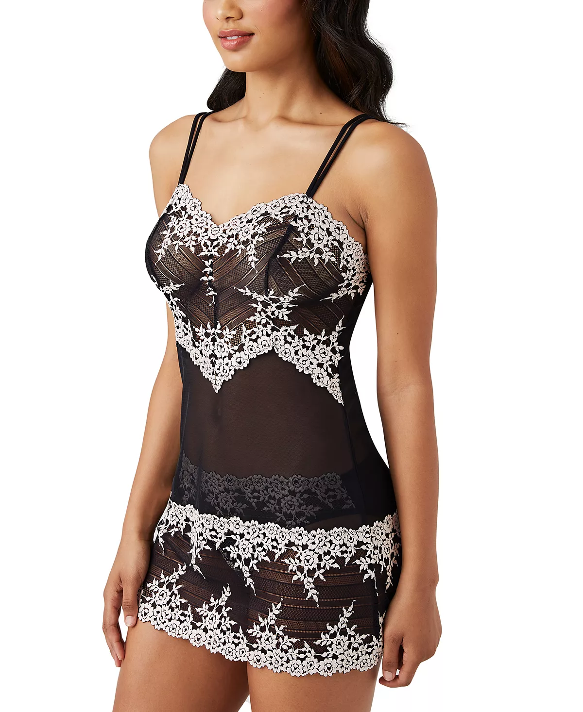 Wacoal Embrace Lace Sheer Chemise Lingerie Nightgown 814191 - Image 5