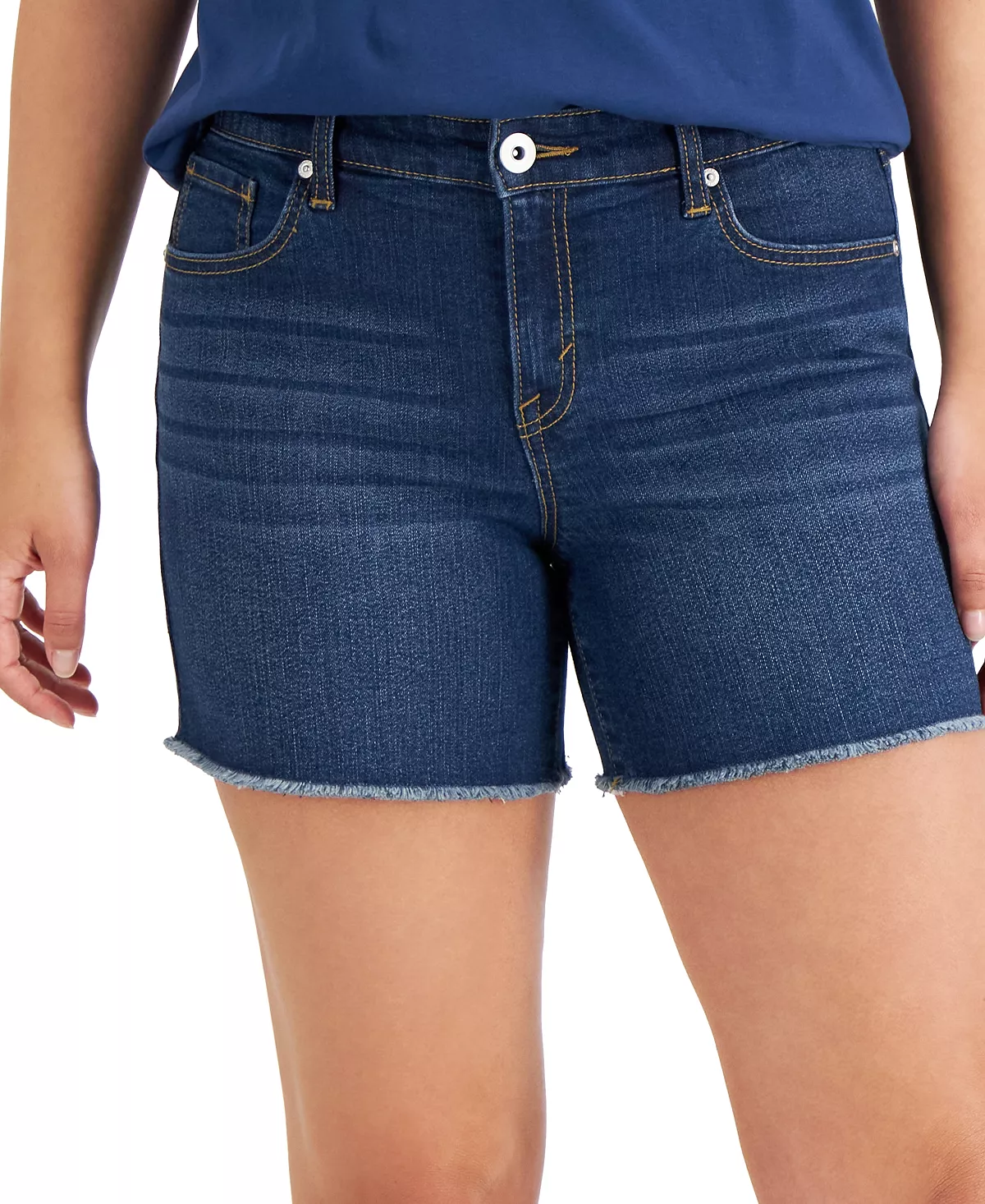 Style & Co Women's Distressed Frayed-Hem Shorts, Created For Macy's - Image 3