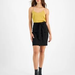 Bar III Women's Belted Pull-On Pencil Skirt, Created For Macy's