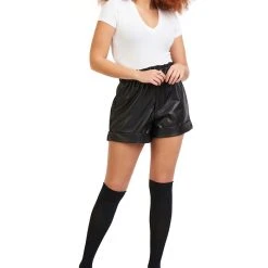 Black Tape Women's Cuffed Paperbag Shorts