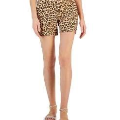 INC International Concepts Women's Printed Mid-Rise Pull-On Shorts, Created For Macy's