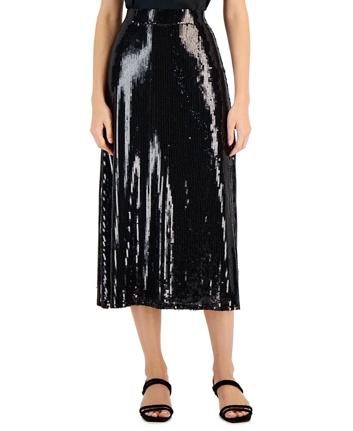 Alfani Women's Sequined Midi Skirt, Created For Macy's
