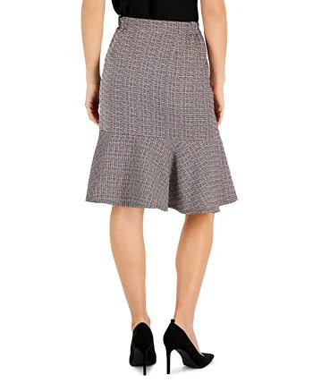 Kasper Women's Metallic-Flecked Tweed A-Line Flounce-Hem Skirt - Image 2