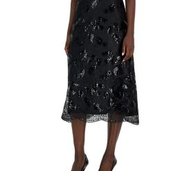 Anne Klein Women's A-Line Embellished Midi Skirt