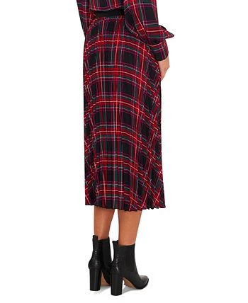 CeCe Women's Plaid Elastic-Waist Pleated Midi Skirt - Image 2