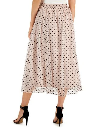 Anne Klein Women's Polka Dot-Mesh Pull-On A-Line Skirt - Image 2