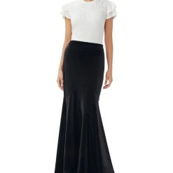 Adrianna Papell Women's Velvet Flute Maxi Skirt