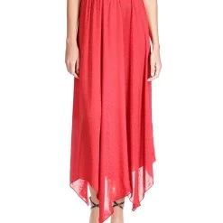 Michael Kors Women's Cheetah-Print Handkerchief-Hem Skirt