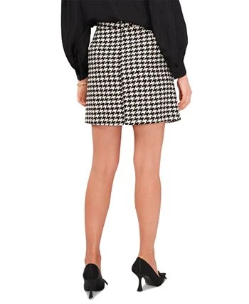 Vince Camuto Women's Faux-Button Houndstooth Mini Skirt - Image 2