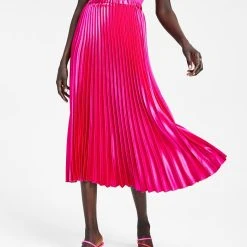 Anne Klein Women's Pleated Pull-On Midi Skirt