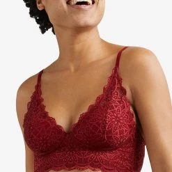 Maidenform Pure Comfort Lace & Mesh Longline Wireless Bralette DM1188