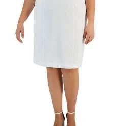 Kasper Plus Size Princess Seam Pencil Skirt
