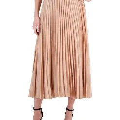 Anne Klein Women's Pleated Pull-On Midi Skirt