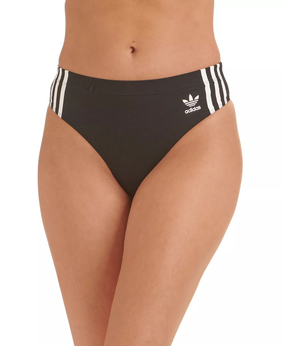 ADIDAS Women's 3-Stripes Wide-Side Thong Underwear 4A1H63 - Image 3