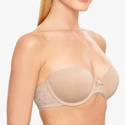 B.TEMPT'D Modern Method Strapless Picot-Trimmed Bra 954217